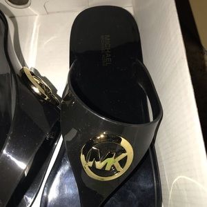 Michael Kors jelly flip-flops